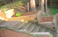 Timber stairs & Retaining Wall